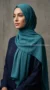 Teal Luxury Chiffon Hijab 04