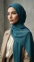 Teal Luxury Chiffon Hijab 03
