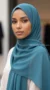 Teal Luxury Chiffon Hijab 01