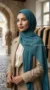 Teal Luxury Chiffon Hijab 07