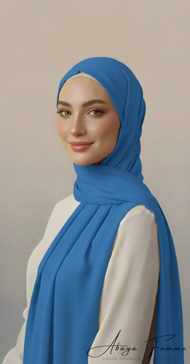 hijab mousseline premium RoyalBlue