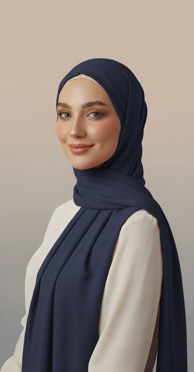 hijab_mousseline_premium_SteelBlue