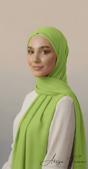 lime green premium chiffon hijab