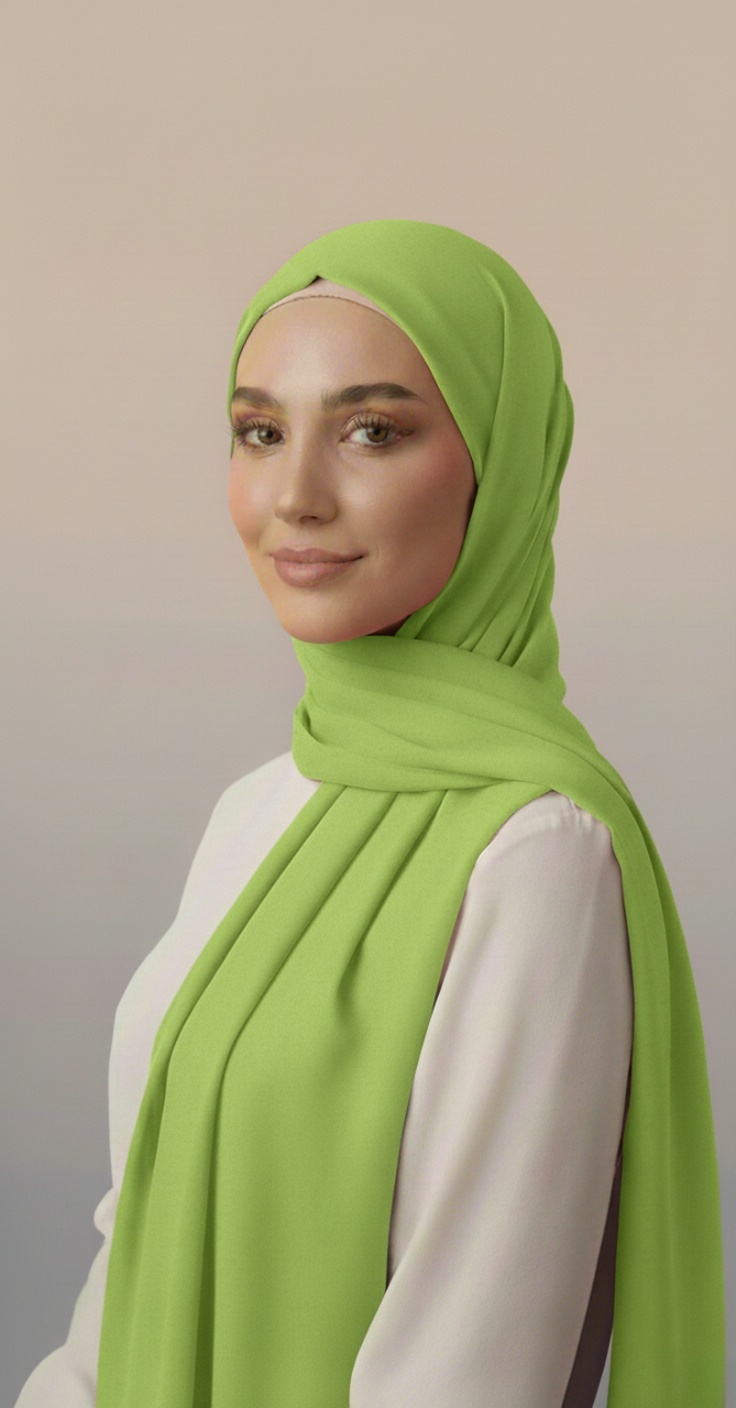 hijab_mousseline_premium__Vert Lime_sg hijab_mousseline_premium__Vert-Lime