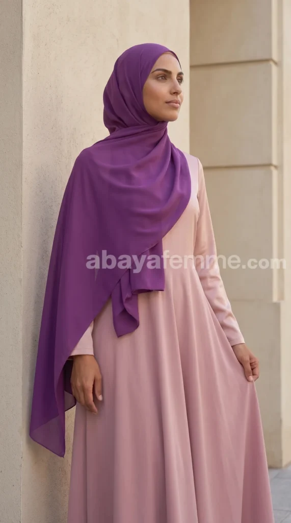 Hijab Mousseline Prune Premium Collection – view 1
