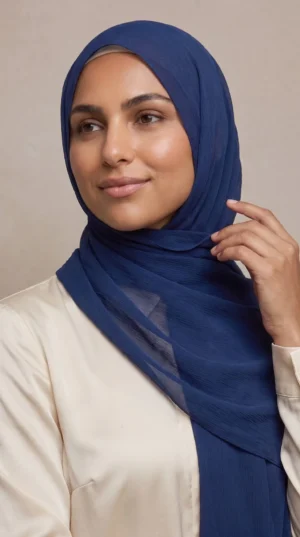 Midnight Blue Chiffon Hijab