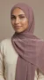 Hijab Mousseline Rose foncé Premium Collection - Image 6
