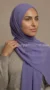 Hijab Mousseline Violet Premium Collection - Image 4
