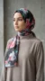 Bedrukte chiffon Hijab HMIT01, Lilia-collectie - Afbeelding 3