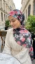 Bedrukte chiffon Hijab HMIT01, Lilia-collectie - Afbeelding 13