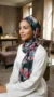 Bedrukte chiffon Hijab HMIT01, Lilia-collectie - Afbeelding 11