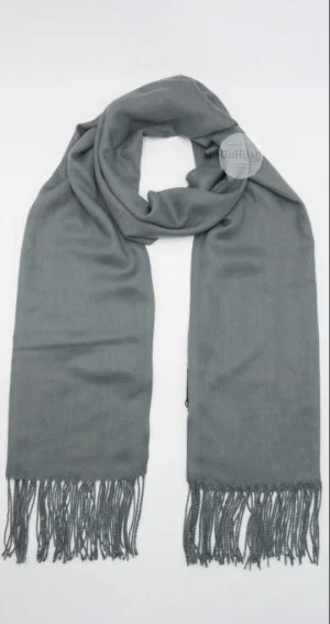 Grijze pashmina uit de Basic-collectie