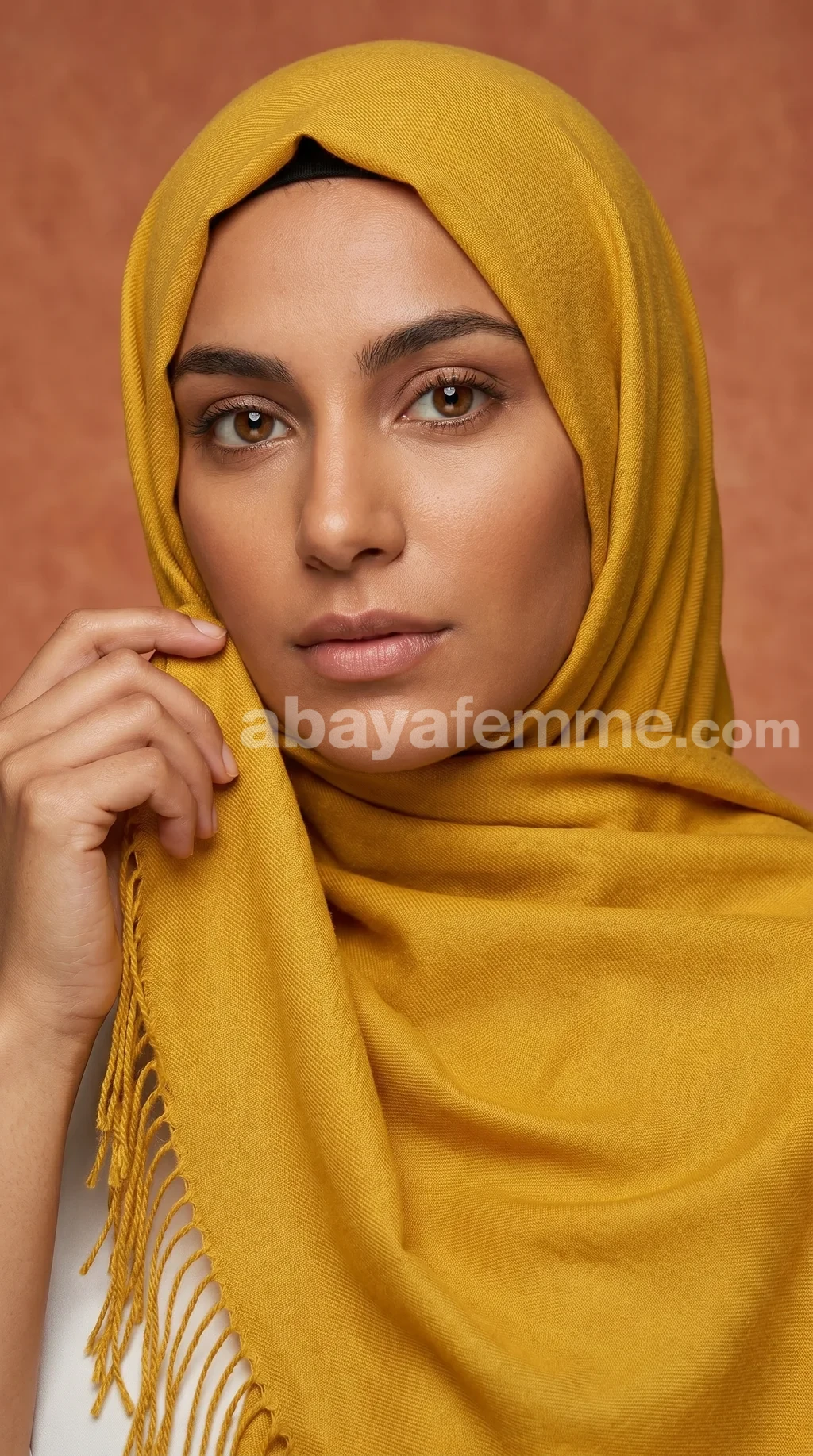 pashmina jaune moutarde basic