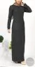 Abaya Robe en tricot gris foncé – Image 5