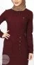 Abaya Robe Tricot Bordeaux – Image 2