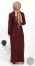 Abaya Robe Tricot Bordeaux – Image 3