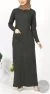 Abaya Robe Tricot Kaki