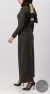 Abaya légèrement évasée Kaki – Image 3