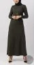 Abaya légèrement évasée Kaki