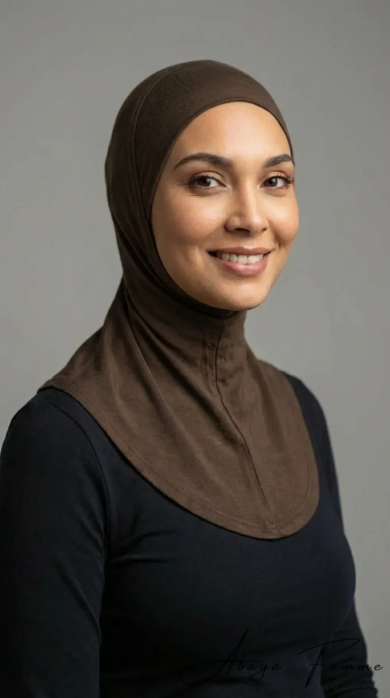 sous-hijab cache-cou saddlbrown