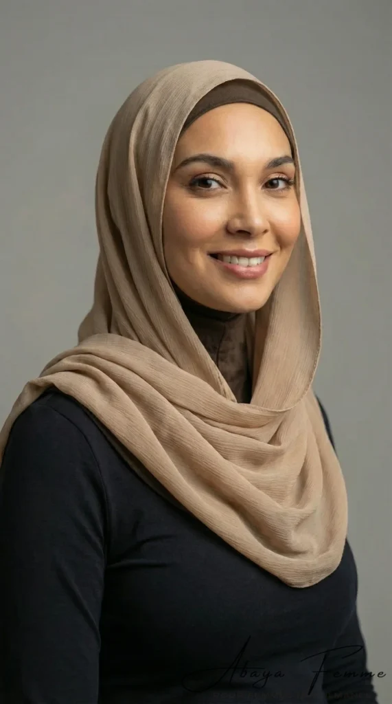 saddlebrown underscarf neck cover lifestyle