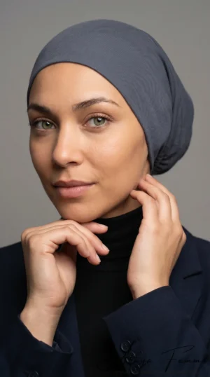 Bonnet Jersey Tube Élastique Gris