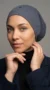 Grey elastic tube jersey cap