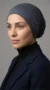 Grey elastic tube jersey cap