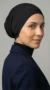Black elastic tube jersey cap