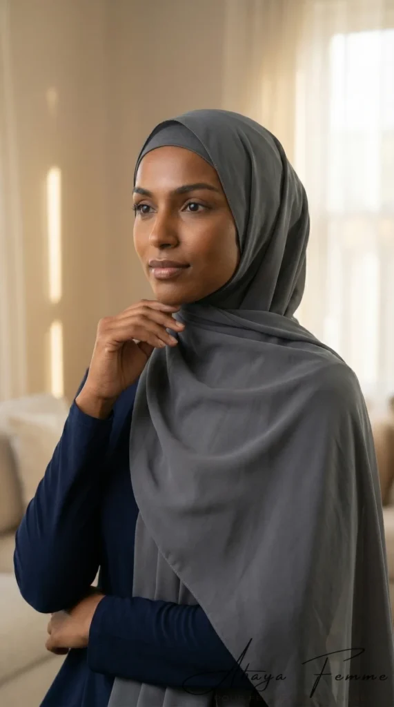 Sous Hijab Collection Premium Jersey Tube Gris – view 2