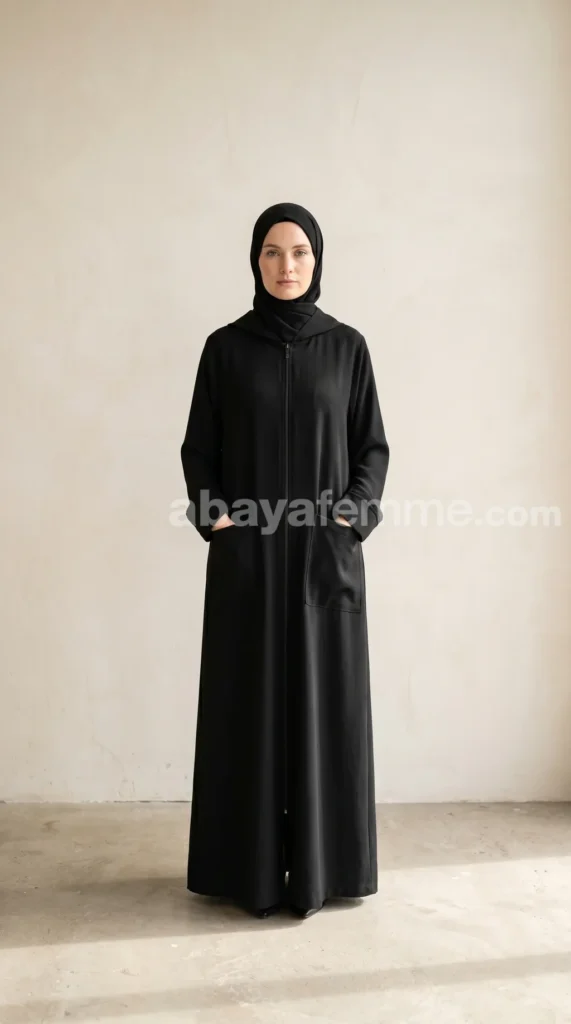 Black zipped hooded sweatshirt 04