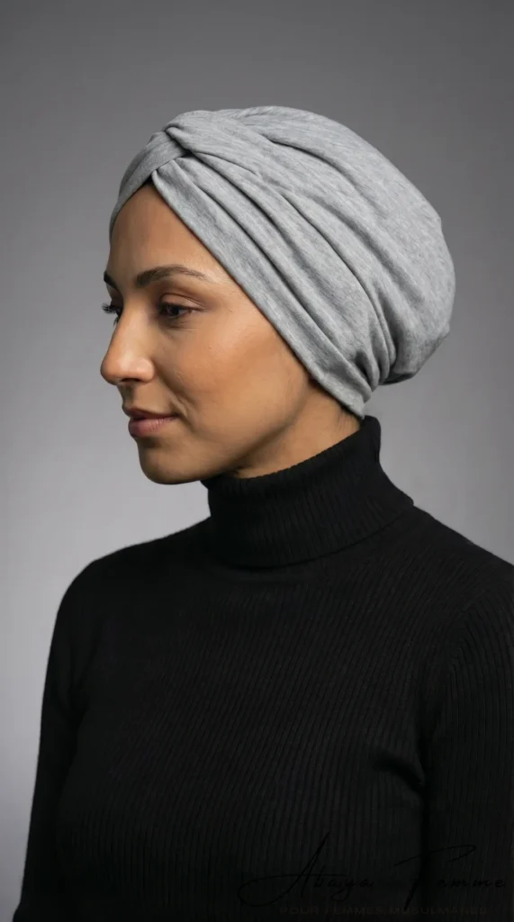 Turbante gris – vista 1