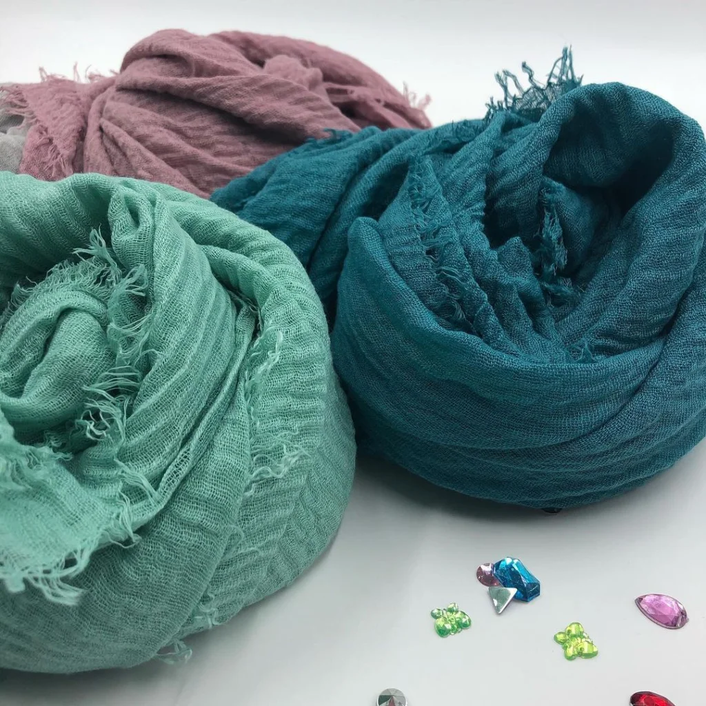 Hijab Froissé Teal 2 Hijab Froissé