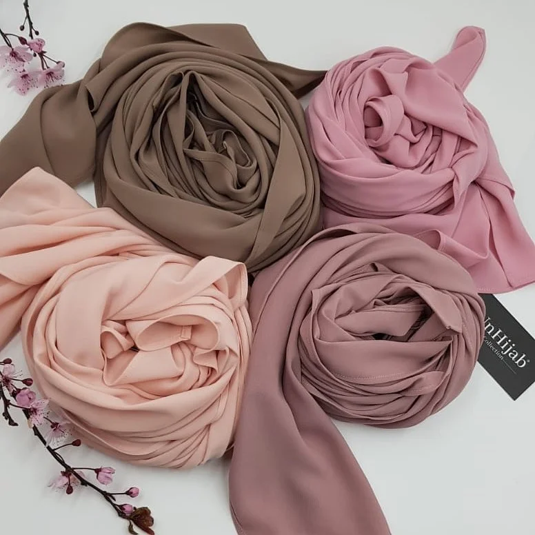 Hijab Mousseline LighPink Luxury Collection 1 HIjab Mousseline luxury