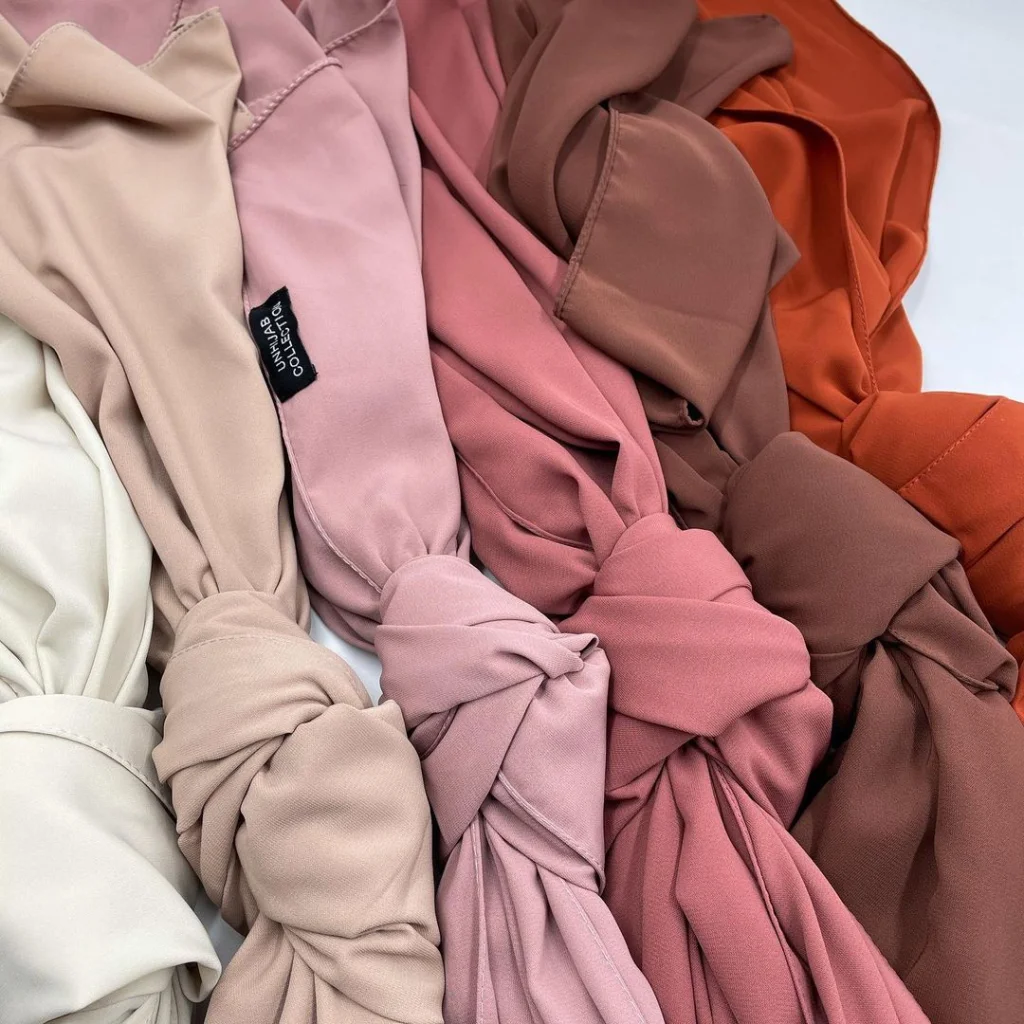 Hijab Mousseline Pink Premium Collection 1 Hijab Mousseline