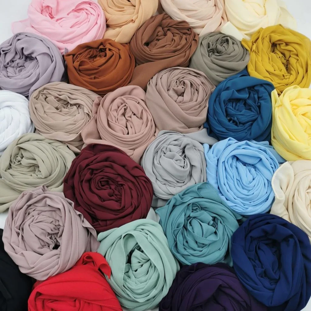 Hijab Mousseline Corail Collection Premium 1 hijab Mousseline