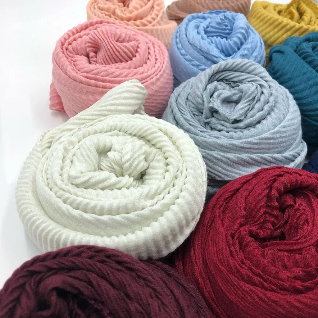 Hijab Plissé Careena Blanc 1 Hijab plissé pas cher