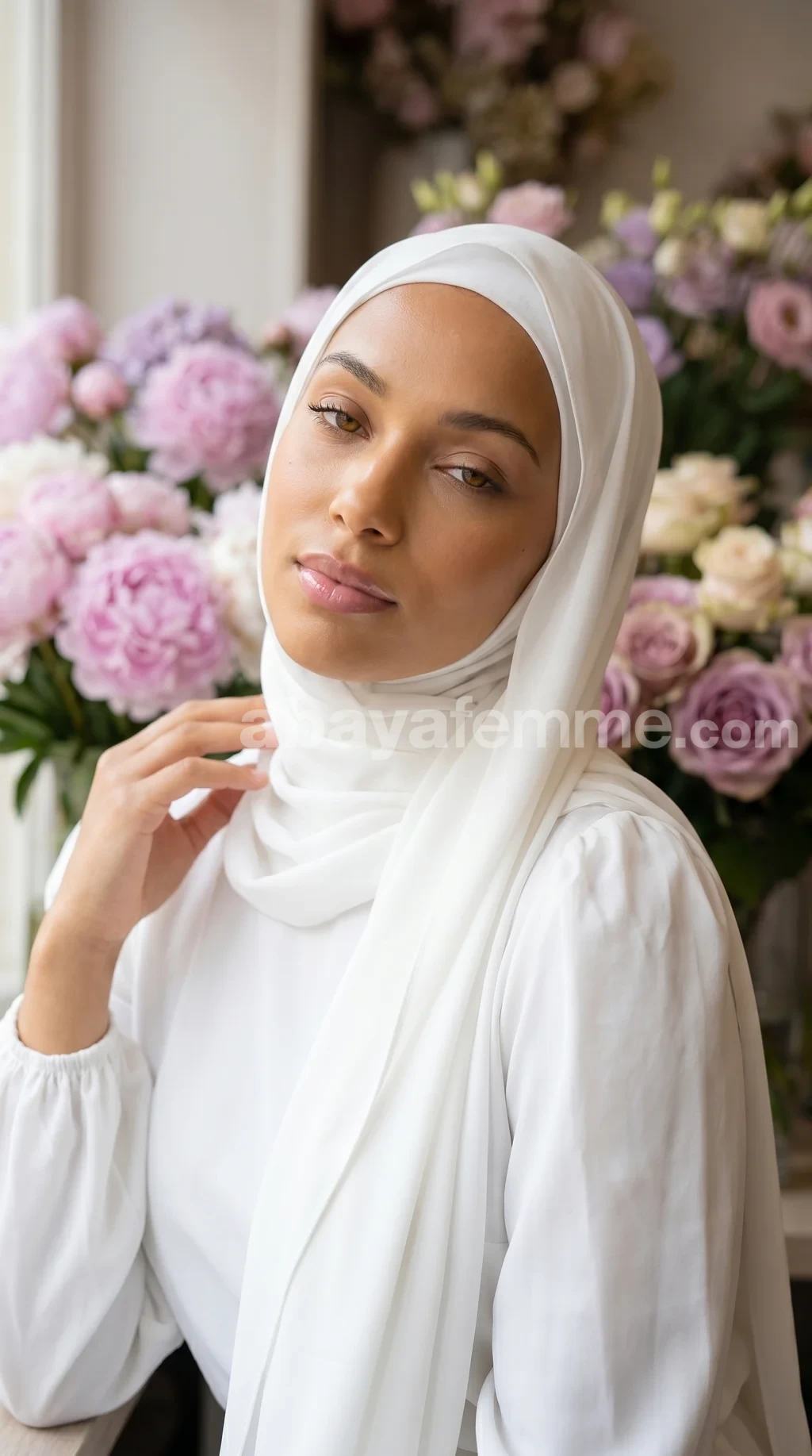 Hijab Soie de Médine white