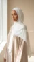 White Medina Silk Hijab 01