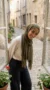 Army Green Crinkled Hijab Basic Collection - Street Photo - Model Style: Hijabi