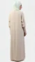 Abaya Soie de Medine Beige de dos