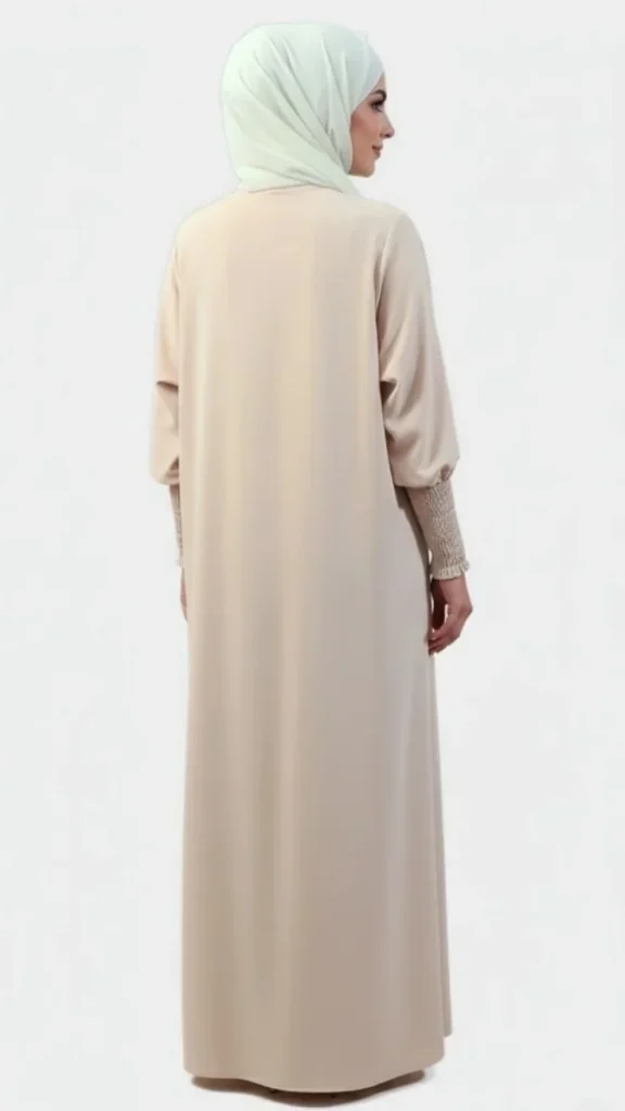 Abaya Soie de Médine Beige – weergave 2