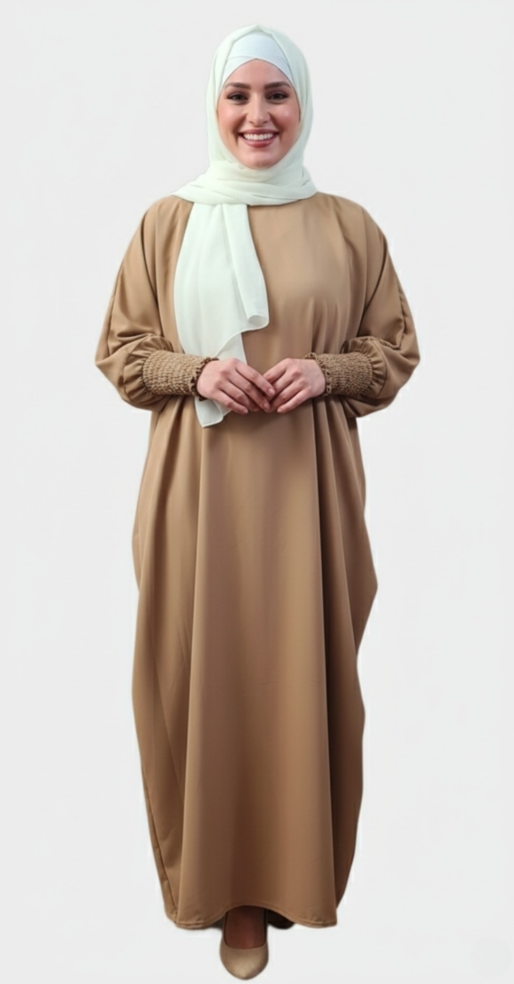 Abaya Soie de Medine_camel.sg Abaya Soie de Medine Camel