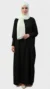 Abaya soie de médine Noir