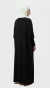Abaya soie de médine Noir dos