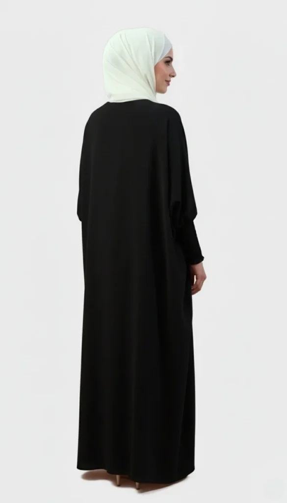 Medina Silk Abaya Black back