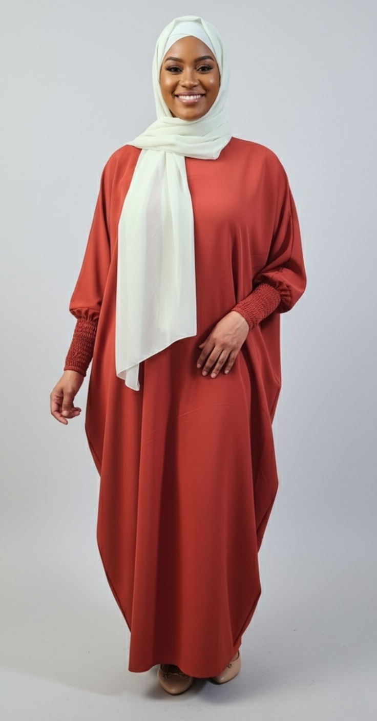 Abaya Soie de Medine_rouille.mw Abaya Soie de Medine_rouille