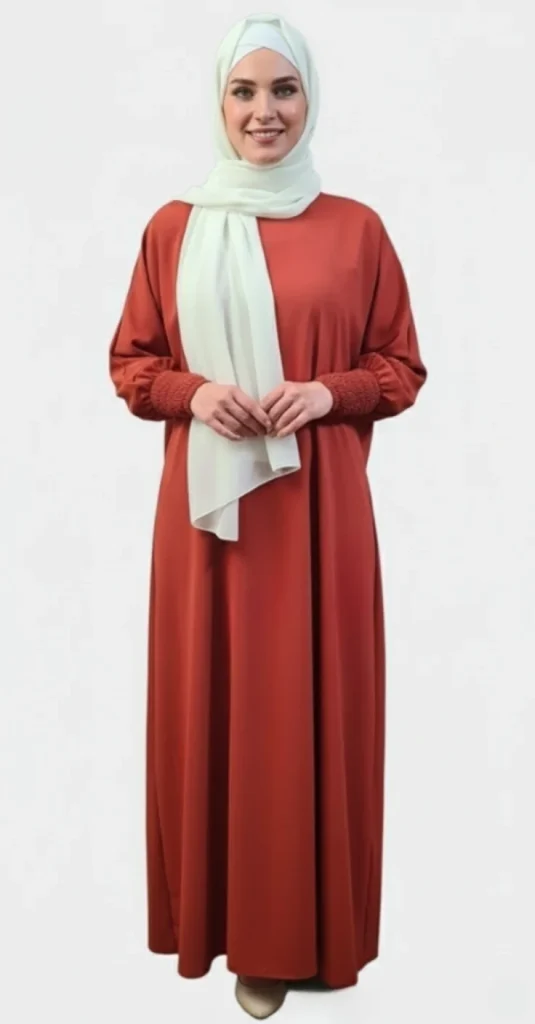 Medina Silk Abaya rust