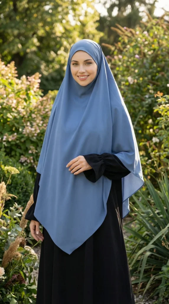 Khimar Soie de médine Denim – view 2