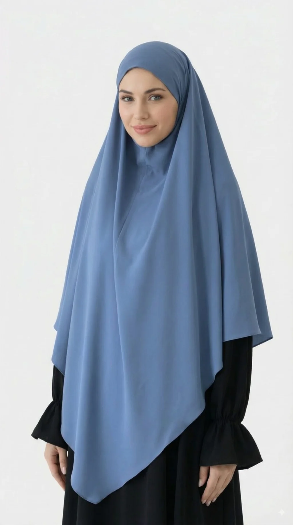 Khimar Soie de médine Denim - Studio Style Khimar Soie de médine Denim